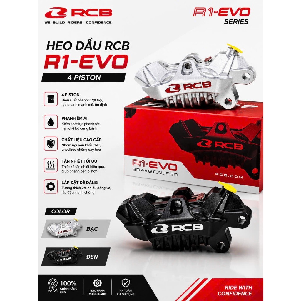 Heo Dầu Trước RCB ( R1 - EVO Series - 4 Piston ) – Lắp Được Nhiều Dòng ...