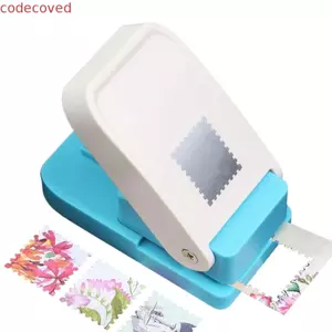 COSCOVED Tem Hình Dập Nổi, Cực Lớn DIY Handmade Tem Border Punch, Đồ Dùng Học Tập Vuông Hình Chữ Nhật Cắt Thủ Công Tem Dập Nổi Máy Thêu Sò Dụng Cụ