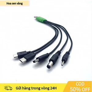 Cáp Sạc Đa Năng USB Đầu Tròn 5.5mm 3.5mm 2.5mm – Tương Thích Nhiều Thiết Bị, Dễ Dùng, Bền Bỉ