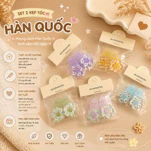 Kẹp tóc nữ K249 Set 2 Kẹp Tóc Hàn Quốc Màu Pastel Dễ Phối Đồ Hàng Ngày