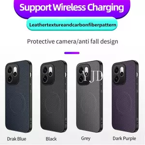 Ốp YJD Cho OPPO Reno16 Pro Họa Tiết Da Sợi Carbon Thu Hút Từ Tính Vỏ Điện Thoại Chống Rơi
