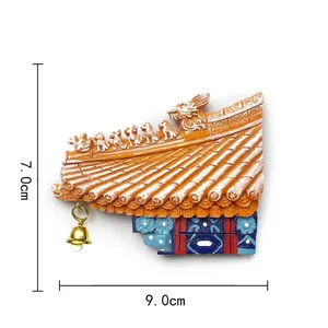 Bắc Kinh Tử Cấm Thành Tuyết Xem Mái Cổ Thần Thoại Quái Vật Từ Tủ Lạnh Dán Sáng Tạo Trung Quốc Trang Trí Du Lịch Lưu Niệm 7.1