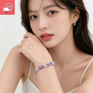 Thời trang, cá tính, đơn giản, vòng tay nữ bằng đá quý dát