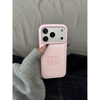 Họa tiết chống rò rỉ Pink Bunny Avatar Thích hợp cho iPhone 17 15 Pro 12 Pro Max 12 16 Pro 15 16 Pro Max 14 Pro Max 14 Pro Túi trống Vỏ bảo vệ linh hoạt chống sốc