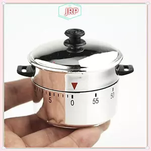 JRP Hẹn Giờ Nhà Bếp Thép Không Gỉ 60 Phút Cơ Hẹn Giờ Nấu Ăn Nhà Bếp Đếm Ngược Nhắc nhở Quản Lý Thời Gian Hộ Gia Đình Dụng Cụ Nhà Bếp JRP