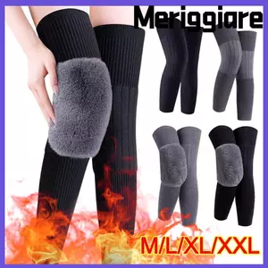 Miếng đệm đầu gối mùa đông MERIGGIARE, Plus nhung dày tay áo đầu gối ấm áp, bền đa năng đàn hồi chống gió Hỗ trợ đầu gối chống lạnh Unisex