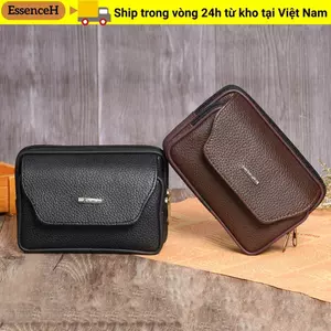 Gói thắt lưng ESSENCEH Bum, Túi đeo thắt lưng nam du lịch bằng da PU, Túi đựng điện thoại chống nước thoải mái thể thao