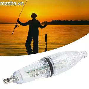 Đèn Mực Câu Cá, Đèn LED 12cm Mực Dụ, Đèn Flash Di Động 2 Màu Chống Thấm Nước Cá Thu Hút Ánh Sáng Biển Sâu Câu Cá