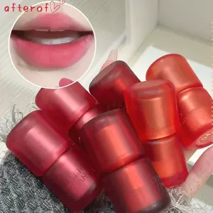 AFTEROF 6 Chiếc Son Môi Mờ Sương Mù Mềm, Son Bóng Mận Lâu Dài Không Phai Màu, Ống Vuông Di Động Chống Thấm Nước Dưỡng Ẩm Son Dính Mỹ Phẩm Trang Điểm