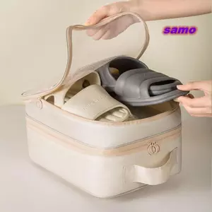 Hộp Bảo Quản Du Lịch SAMO, Túi Đựng Giày Hành Lý Dây Kéo, Túi Phân Loại Giày Polyester 3 Lớp Di Động Phụ Kiện Du Lịch