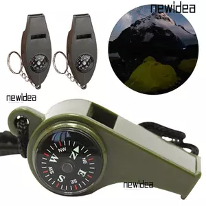 NEWIDEA 2 Chiếc 3in1 4in1 La Bàn Điều Hướng Nhiệt Kế Carabiner Ngoài Trời Còi La Bàn