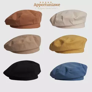 IAPPORTUNIA Mũ Beret, Mũ Họa Sĩ Màu Trơn Anh, Phiên Bản Hàn Quốc Cotton Retro Mũ Phẳng Xuân Thu Đông