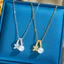 Thiết kế thời trang Ngọc trai hoa Zircon Thép titan Vòng cổ ngọt ngào cá nhân