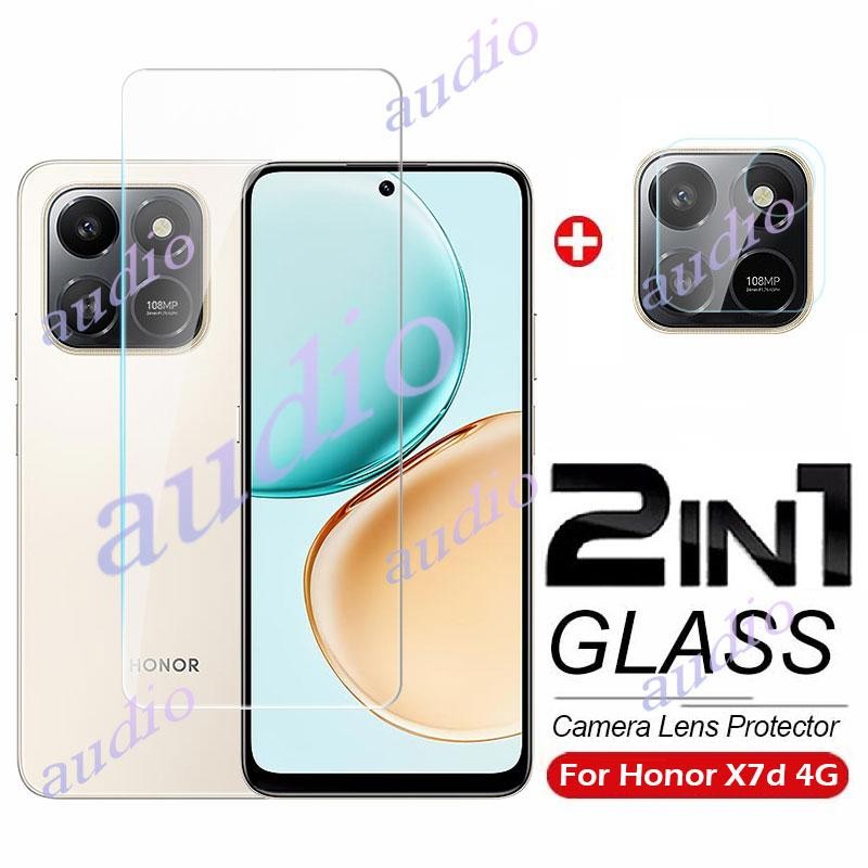 Kính cường lực Honor X7d 4G 2in1, bảo vệ màn hình toàn diện kèm ống kính camera cho HONOR X7d 4G/5G 2025