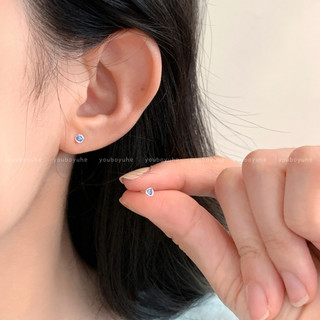 Bông tai kim bạc 999 mini nhiều màu sắc, phong cách Hàn Quốc tinh tế, chất liệu không gây dị ứng, phù hợp để ngủ