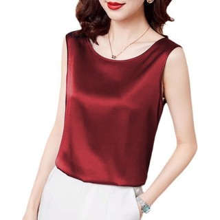 Áo Ba Lỗ Không Tay Cổ Tròn Màu Trắng Cho Nữ, Phù Hợp Mặc Mùa Hè