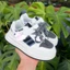 giày thể thao bé gái giày đi học bé trai có quai dán màu trắng êm chân đế EVA chống trượt size đại 88061