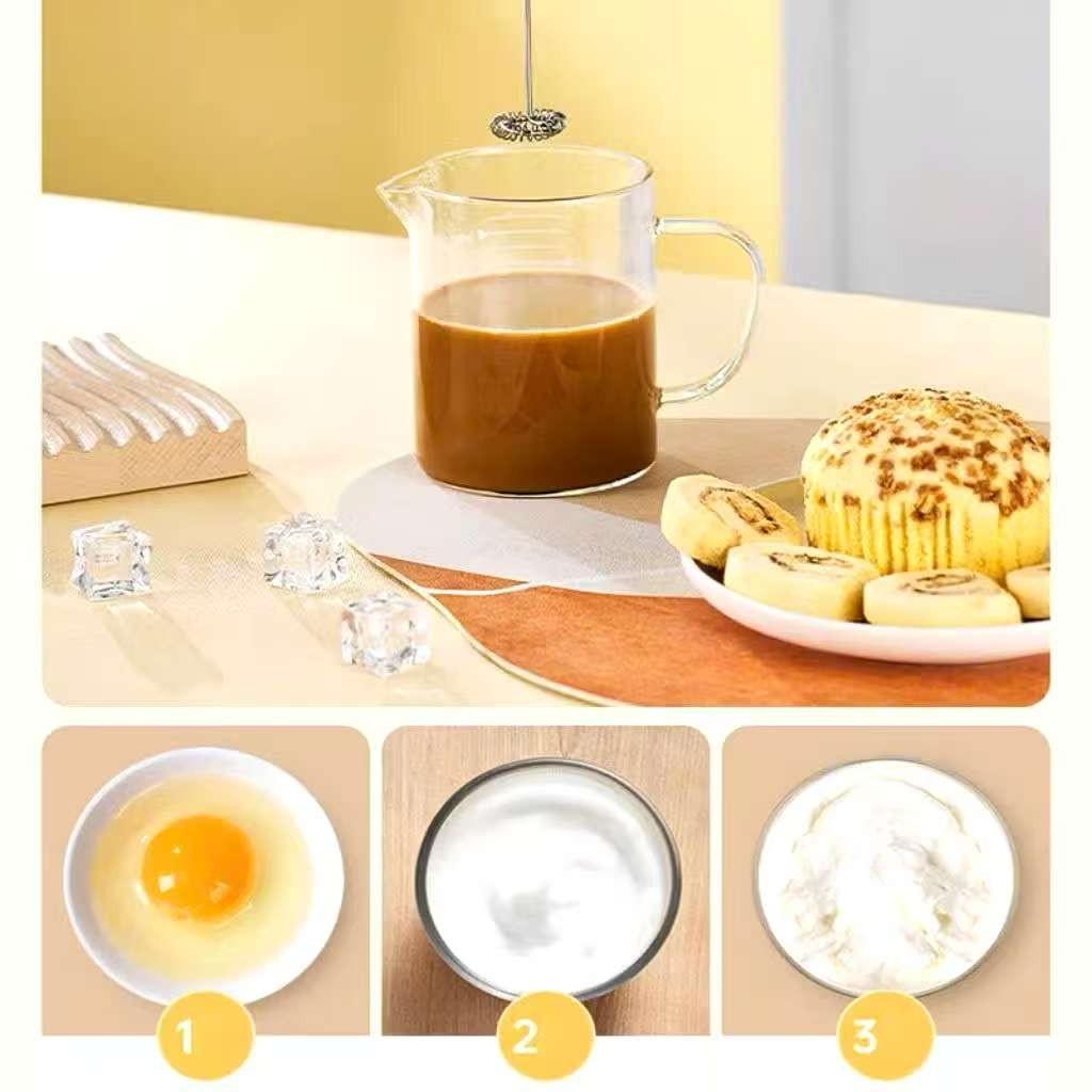 Máy đánh sữa điện, máy đánh cà phê điện cầm tay, máy đánh trứng sáng tạo, đánh cà phê điện