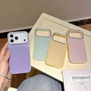 Logo Ống Điện Thoại Cho iPhone 17 16 15 14 13 12 11 Pro Max Plus Trong Suốt Siêu Bling Nhấp Nháy Silicon Trong Suốt Chống Sốc