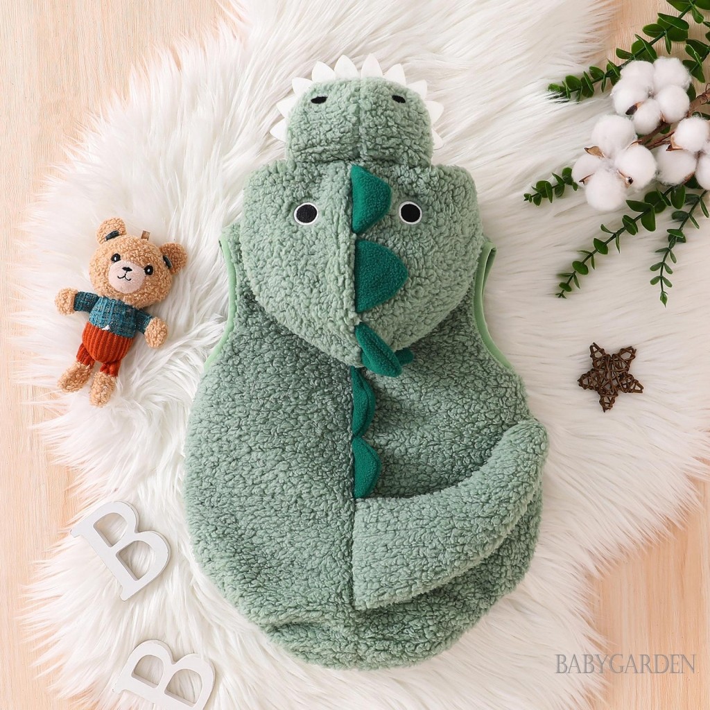 Bé Trai / gril Trang Phục Khủng Long Sang Trọng Không Tay Có Mũ Trùm Đầu Cho Mùa Đông, Đảng Quần Áo Ngộ nghĩnh, Halloween