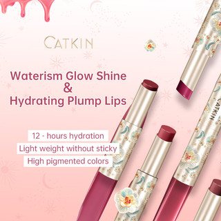CATKIN 3 Bóng Son Dưỡng Môi Dưỡng Ẩm Son Bóng Bộ Màu Son Dưỡng Môi Dạ Quang Hydrating Khỏe Mạnh Quà Tặng Giáng Sinh Cho Bé Gái