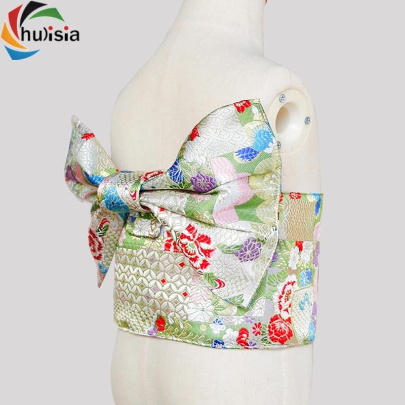 chulisia Thắt lưng Kimono Obi Nhật Bản nơ buộc sẵn cho trẻ em - Tiệc và lễ hội