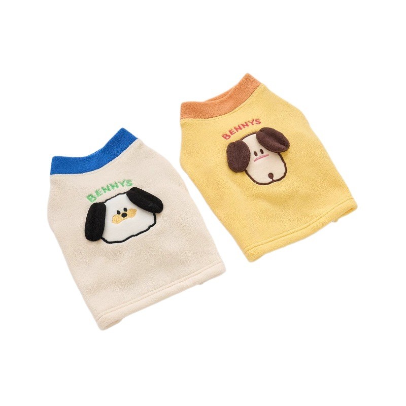 【Ready Stock】 Japanese and Korean Style Pet Clothes New Autumn and Winter Dog Clothes Three-Dimensional Ears Puppy Feet Fluffy Jacket Cat Clothes LpqW