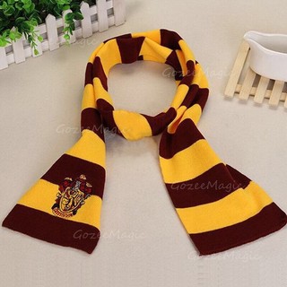Khăn cosplay Harry Potter dệt kim logo nhà trường Hogwarts, phù hợp Giáng sinh và Halloween