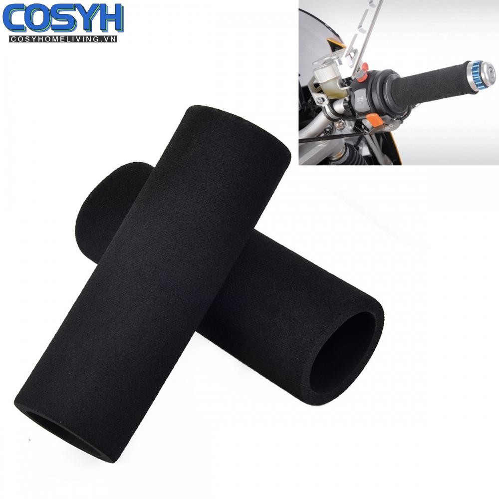 <cosyh>Motorcycle Grip Bar Black Comfortable Foam Handle Motorbike UV Resistant