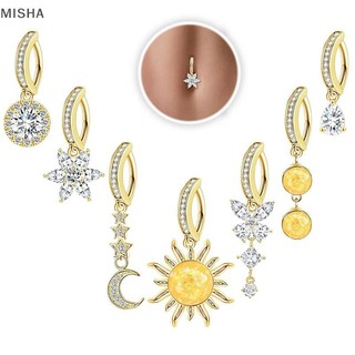 Misa Thời Trang Tinh Tế Bụng Nút Gợi Cảm Cơ Thể Xuyên Trang Sức Nữ Zircon Rốn Barbell Thời Trang Bụng Nhẫn Quà Tặng