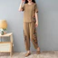 Mùa Hè 2024 Áo Sơ Mi Vải Lan Cotton Cho Người Trung Niên, Phong Cách Retro Dân Tộc Ngắn Tay
