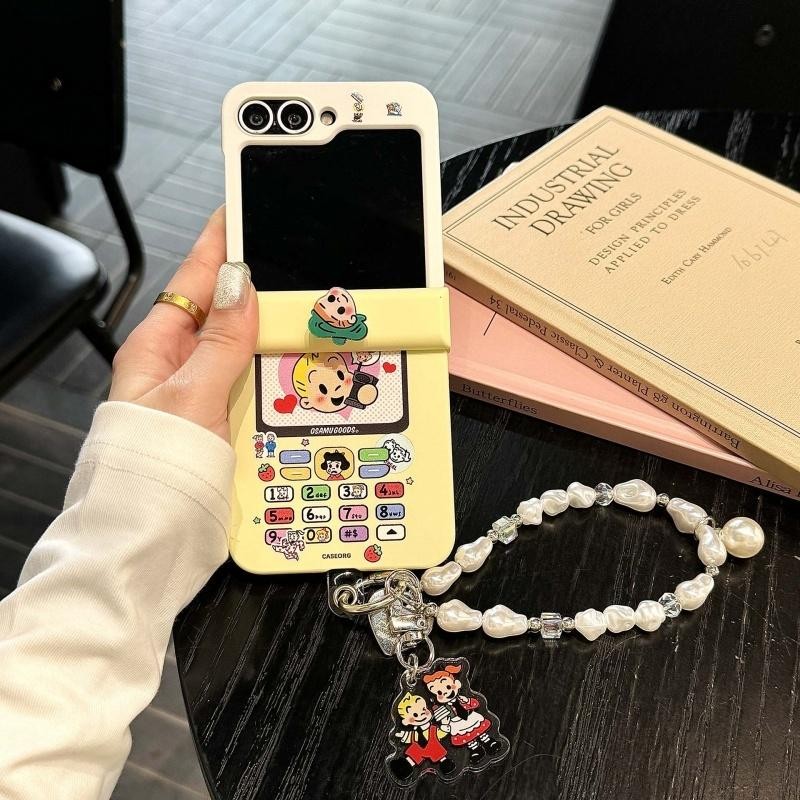 Thích Hợp Cho Samsung Galaxy ZFlip7 5G Phim Hoạt Hình Dễ Thương Harada Osamu Ốp Điện Thoại ZFlip5 Zflip6 Dây Gấp Vỏ Cho Zflip 7 5 6 4 N3Flip MixFlip 2 Màu Chặn Bảo Vệ