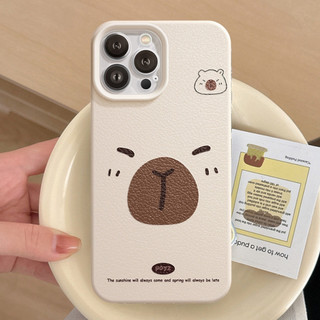 Ốp Lưng iPhone TPU Hoạ Tiết Da Mềm Capybara Chống Sốc, Chống Bẩn Cao Cấp - iP X/XS/11/12/13/14/15/16/17/Plus/Pro/Max/Air