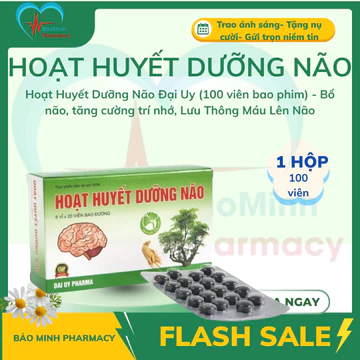 Hoạt Huyết Dưỡng Não Đại Uy (100 viên bao phim) - Bổ não, tăng cường trí nhớ, Lưu Thông Máu Lên Não