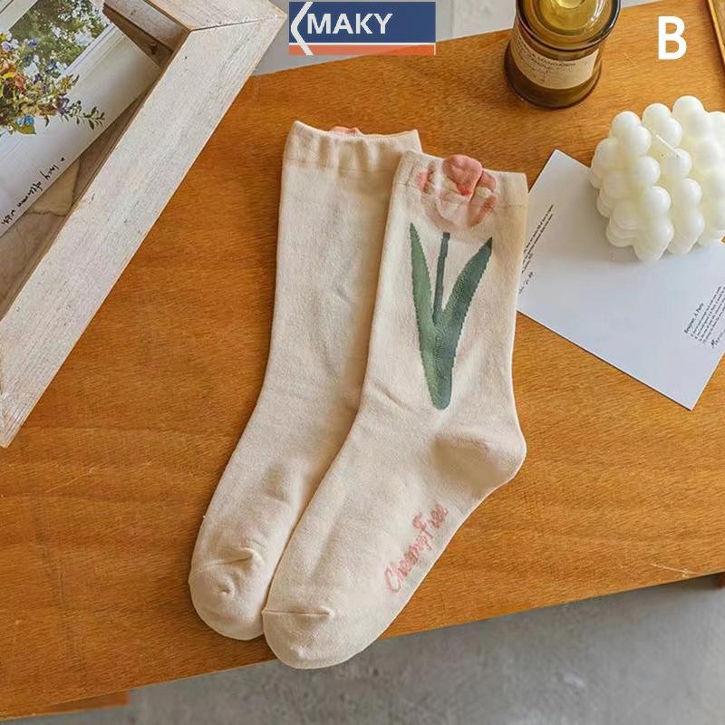 Onetimingcool Mới Tất Nữ Phong Cách Hàn Quốc Xu Hướng Hoa Tất Cotton Thường Ngày Bé Gái Thủy Thủ Đoàn Tất VN