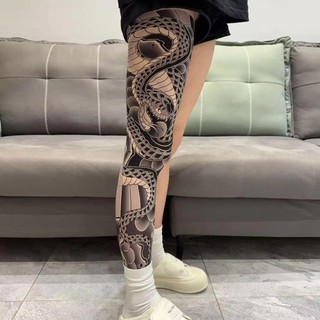 Tất co giãn câu cá PYCOU, Quần in hình đi xe đạp Tất xăm giả, Vớ dài gợi cảm chống nắng toàn bộ Nhật Bản Unisex