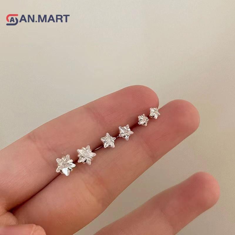 Bigdealssuper 1 Cặp Hợp Thời Trang Ngôi Sao Pha Lê Bông Tai Phong Cách Hàn Quốc Thẩm Mỹ Zircon Bông Tai Dành Cho Nữ Cô Gái Thời Trang Khuyên Tai Trang Sức Siêu