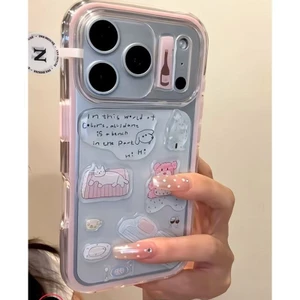Nhãn dán hoạt hình phù hợp cho vỏ điện thoại di động iPhone17, vỏ bảo vệ Apple 16promax mới 15pro dành cho nữ 13 14 17pro 17promax 16pro 16 14promax 15 15promax.