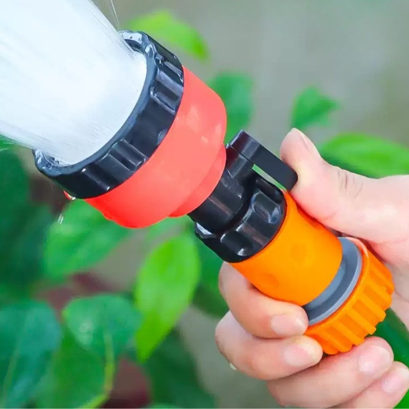 Vòi Xịt Tăng Áp Tháp Xanh N91K, Súng phun nước rửa xe, tưới cây đa năng 8 chế độ, chất liệu nhựa ABS cao cấp