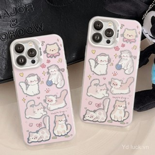Cat Music Đơn Giản Dễ Thương Thời Trang Hợp Thời Trang Ốp Lưng Điện Thoại Thích Hợp Cho iPhone 17promax 14pro 13pro max 15plus 16 11pro 17air 15 13pro Ốp Chống Sốc
