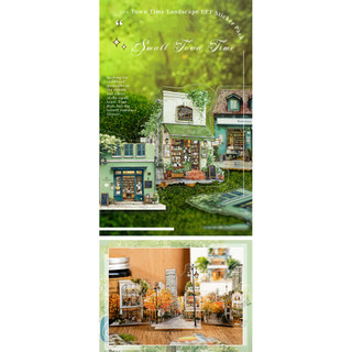 JIANWU Thị Trấn Nhỏ Dòng Thời Gian Vintage Nhà Cây Phong Cảnh Chất Liệu Cắt Dán PET Sáng Tạo DIY Tạp Chí Văn Phòng Phẩm