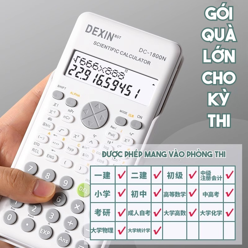 Máy Tính Cầm Tay Gọn Nhẹ – Máy Tính Khoa Học 240 Chức Năng Cho Học Sinh Tính Toán