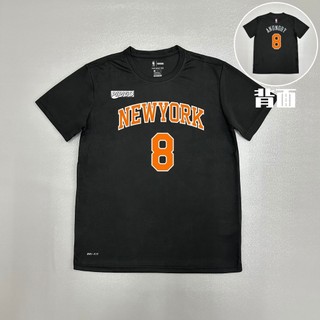 Áo thun chụp nhanh khô thoáng khí của Mỹ Arnobi New York Knicks Xuất hiện Bộ đồ tập bóng rổ