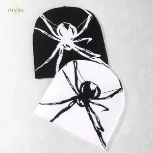 PNPIA- Spide Web In Mũ Đan Thu Đông Mũ Thời Trang Hip Hop Mũ Ấm Áp Cho Nam Nữ Muiticolor Cổ Điển Ấm Áp Mũ