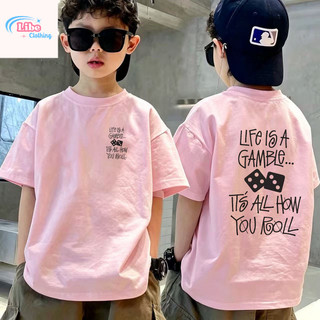 Áo Thun Hè Unisex In Chữ Graffiti & Họa Tiết Xúc Xắc, Chất Vải Bông Thoáng Mát Thấm Mồ Hôi COD