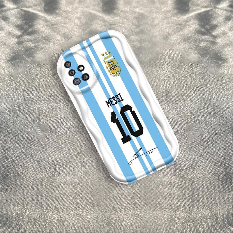 Ốp Silicon Hoạt Hình Cho Samsung A71 A51 A715F A515F A31 4G 3D Girls Vỏ Điện Thoại Mềm TPU NO.10 Bóng Đá World Cup Messi Ốp Lưng Chống Sốc