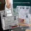 BeautifulHomeA Trong Suốt PVC A4 Túi Tập Tin Chống Thấm Nước Dây Kéo Túi Xách Dung Tích Lớn Sinh Viên Dạy Kèm Túi Bà Bầu Người Tổ Chức Tài Liệu Di Động VN