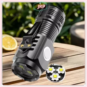 Đèn pin sạc siêu sáng mini 3 mắt JRP 1 bộ nhựa công suất cao LED
