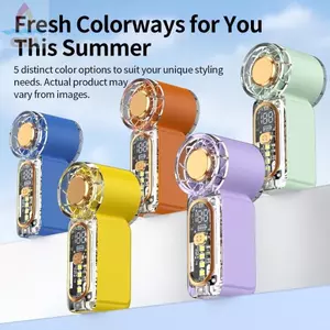 Quạt cầm tay Mini GILL, có quạt USB sạc nhẹ, màn hình LED di động làm mát không khí Quạt bỏ túi Turbo tốc độ cao mùa hè