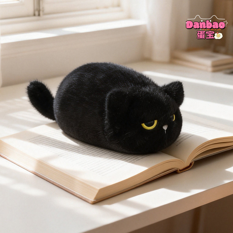 [DANBAO] Ngáy Sneaking Kitten Đồ chơi sang trọng Búp bê mèo đen dễ thương Búp bê an ủi mèo Xiêm Chất liệu mềm Quà tặng cho trẻ em Quà tặng sinh nhật Đồ chơi DANBAO